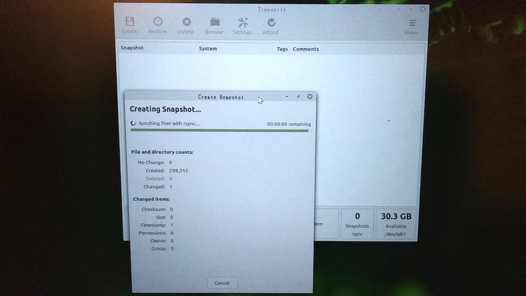 USBバックアップ