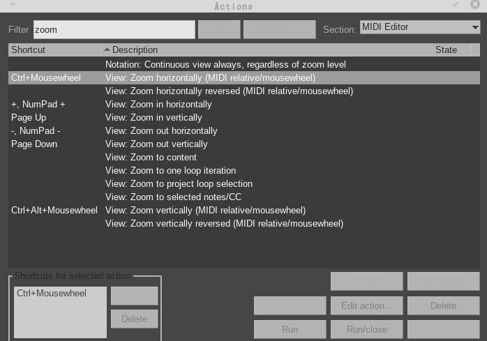 REAPER MIDIediter Zoom